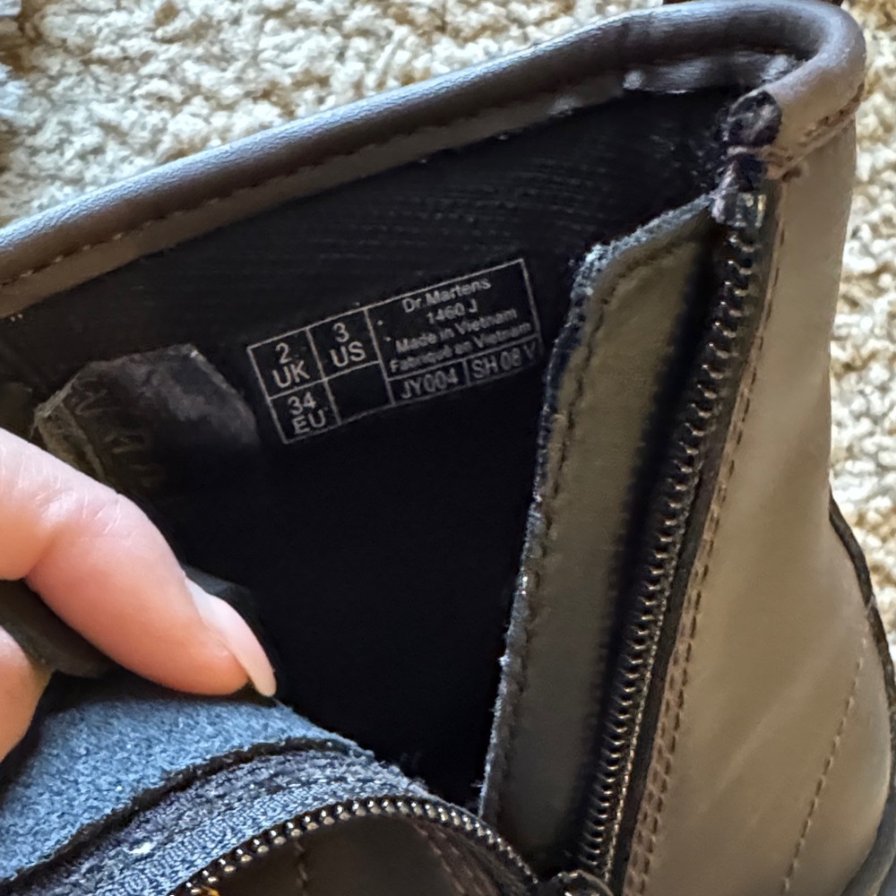 DOC MARTENS BROWN Leather Lace-Up Boots - Picture 3 of 5